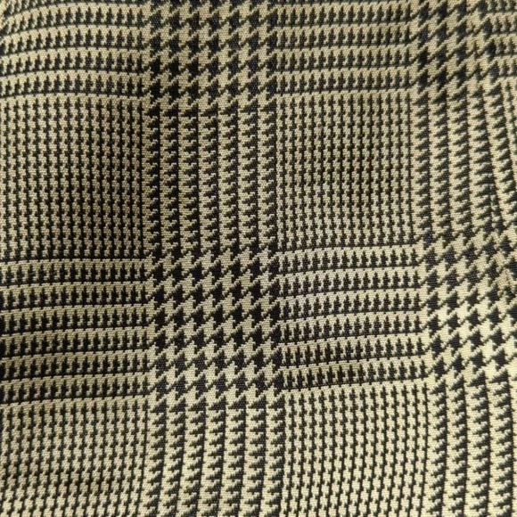Vintage Button  Front Plaid Houndstooth Tan & Black Skirt - Size 0 ? - Picture 6 of 6